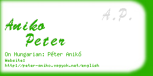 aniko peter business card